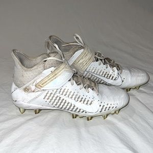 Nike Alpha Menace Pro 2 Mid White-White-Chrome Men's Football Cleats